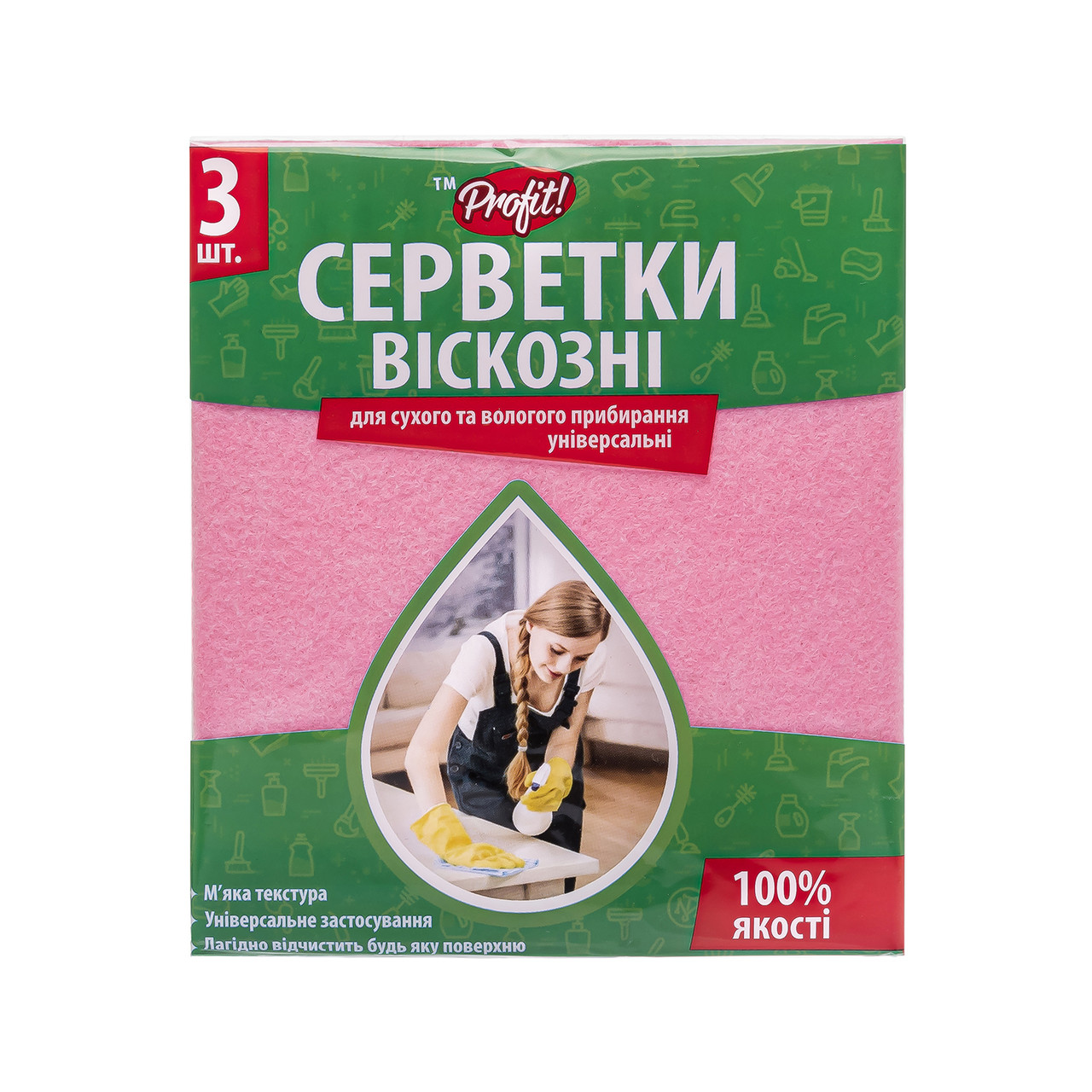 Серветки віскозні для пилу 3 шт.