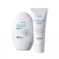 Набор 2в1 VENZEN SPF 35+ SUNSCREEN KIT: солнцезащитный крем Venzen Whitening Sunscreen SPF 35 (30 мл) и гель