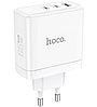 Мережевий зарядний пристрій HOCO Glory PD QC3.0 65 W 2Type-C 1USB White (N30), фото 6