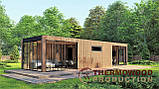 Альтанка сучасна Modern Gazebo 014 з розсувними панорамними вікнами 12,0х3,5м Thermowood Production, фото 3