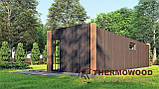 Альтанка сучасна Modern Gazebo 014 з розсувними панорамними вікнами 12,0х3,5м Thermowood Production, фото 4