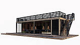 Бесідка з терасою на даху Modern Gazebo 015 з панорамним остепленням 10,3х3,5 м Thermowood Production, фото 8