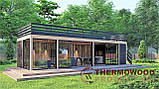 Бесідка з терасою на даху Modern Gazebo 015 з панорамним остепленням 10,3х3,5 м Thermowood Production, фото 7