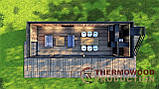 Бесідка з терасою на даху Modern Gazebo 015 з панорамним остепленням 10,3х3,5 м Thermowood Production, фото 3