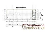 Бесідка з терасою на даху Modern Gazebo 015 з панорамним остепленням 10,3х3,5 м Thermowood Production, фото 4