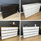 Комод сірий з білим фасадом на 12 ящиків для дому, фото 6