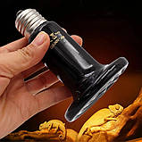 Інфрачервона нагрівальна лампа Korsar "Smart Heat" чорна кераміка, E27 75 Вт. Бризкозащена., фото 3