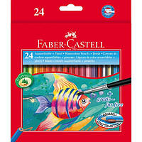 Набор акварельных карандашей Faber-Castell 24 цвета PM, код: 7590797