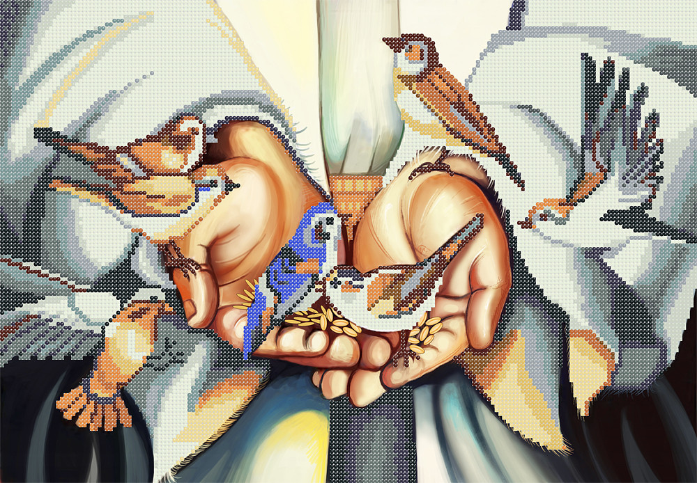 Схема вишивки бісером "В Його руках", формат А3, фото 1