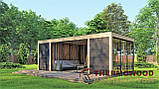 Сучасна альтанка 8,5х3,5м Modern Gazebo 23 із системою розсувного панорамного скління Thermowood, фото 6
