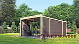 Сучасна альтанка 8,5х3,5м Modern Gazebo 23 із системою розсувного панорамного скління Thermowood, фото 5