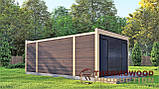 Сучасна альтанка 8,5х3,5м Modern Gazebo 23 із системою розсувного панорамного скління Thermowood, фото 4