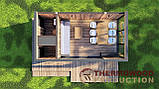 Сучасна альтанка 8,5х3,5м Modern Gazebo 23 із системою розсувного панорамного скління Thermowood, фото 3