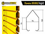 Паркан Жалюзі Double HIGH 2 металевий (товщина 0,7 мм), фото 3