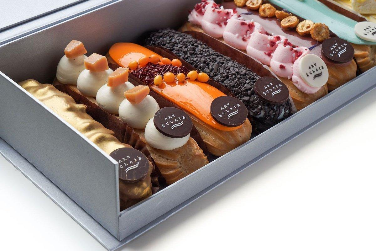 Белая коробка самосборная для эклеров десертов с окном 250х150х60 мм - фото 10 - id-p1919367105