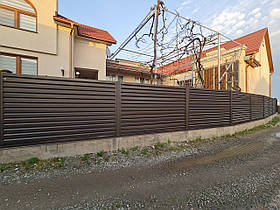 Паркан Жалюзі Double HIGH 2 металевий (товщина 0,45 мм)