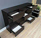 Комод венге шириною 160 см на 12 шухляд без ручок, фото 5