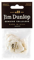 Медиаторы Dunlop 483P04HV Genuine Celluloid White Pearloid Heavy Player's Pack (12 шт.) CS, код: 6555672