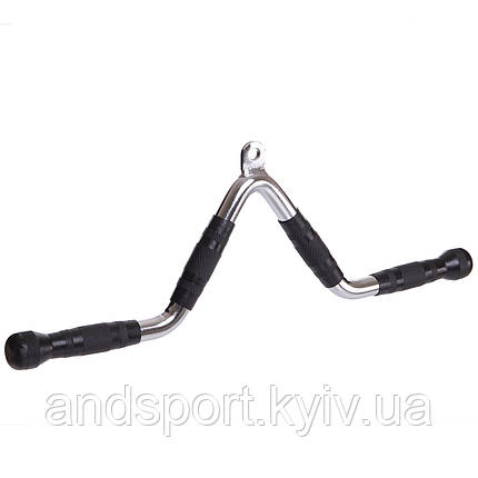 Ручка для тяги на трицепс V-подібна прогумована Zelart TA-2739 Код TA-2739, фото 1