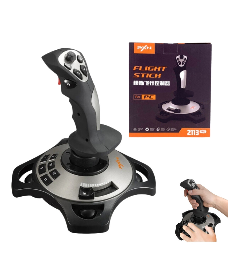 Штурвал джойстик для пк ігровий провідний Flight Stick PXN 2113 PRO для авіасимулятора керування літаком, фото 1