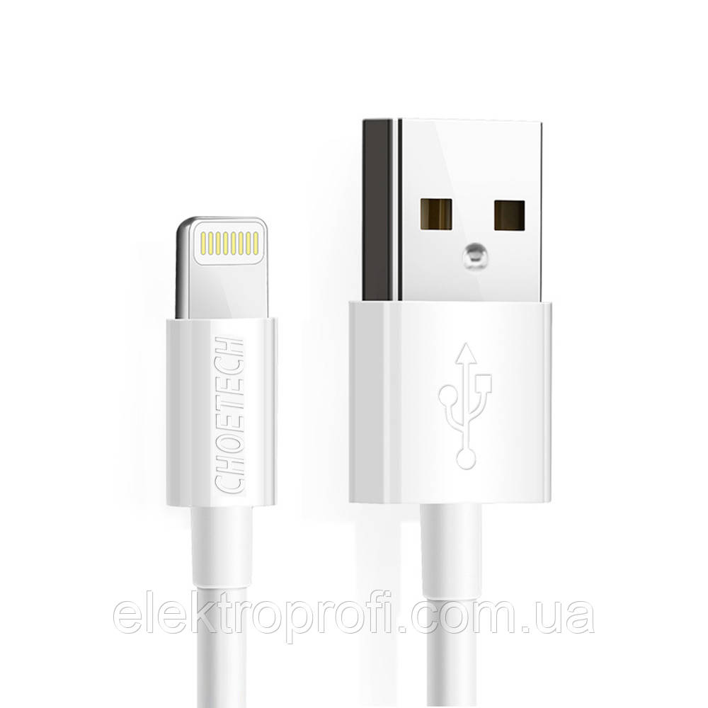 Кабель Choetech USB-A - Lightning сертифікований MFI 1,8 м білий (IP0027-WH)