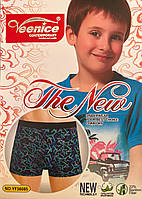 Детские трусики-боксёры 12 штук шортиками на мальчика хлопок Veenice размер 7-15 лет микс цветов