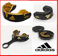 Капа взрослая Adidas Opro Gold для бокса одночелюстная боксерская для зубов спортивная однорядная