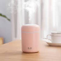 Ультразвуковой увлажнитель воздуха с подсветкой "DQ-107" Colorful Humidifier 300 мл, розовый