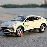 Машинка Lamborghini Urus іграшка моделька металева колекційна 20 см Білий (60184), фото 3