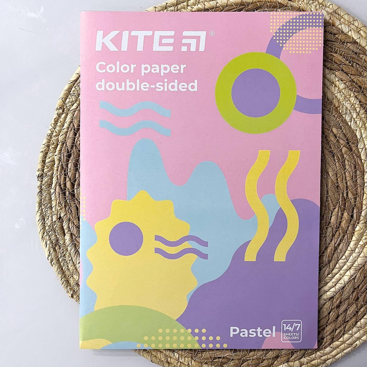 Папір кольоровий пастель (14арк/7кол), А4 Kite Fantasy