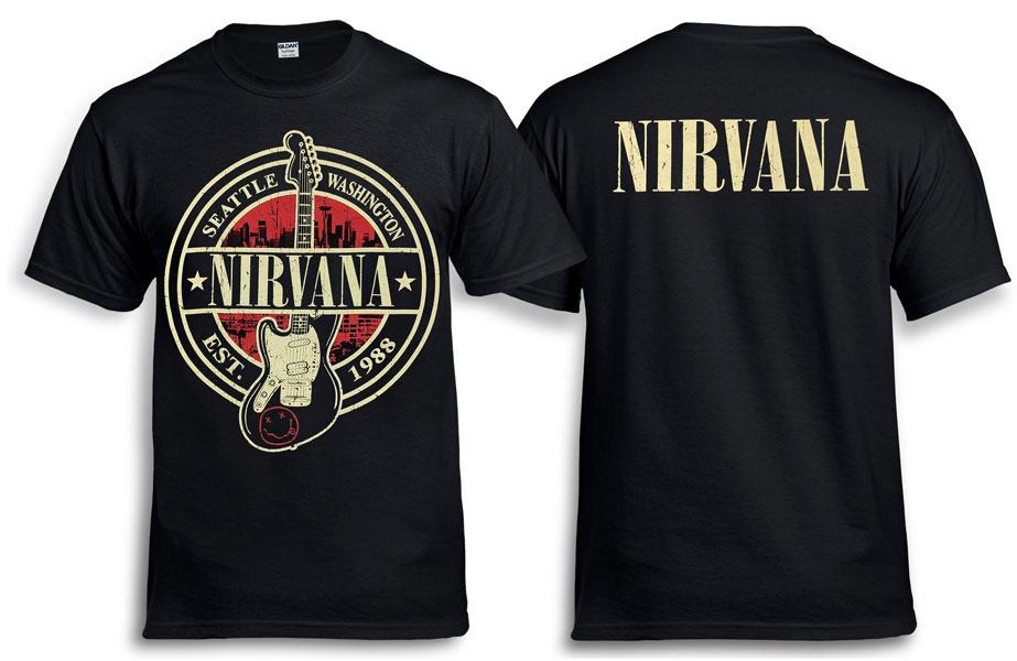 Футболка NIRVANA лого з гітарою