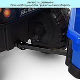 Дитячий електромобіль Трактор із причепом на радіокеруванні Bambi M 4419 синій, фото 9