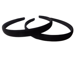 Основа для обруча Finding Металлический ободок обтягнутий тканиною Чорний 15 мм