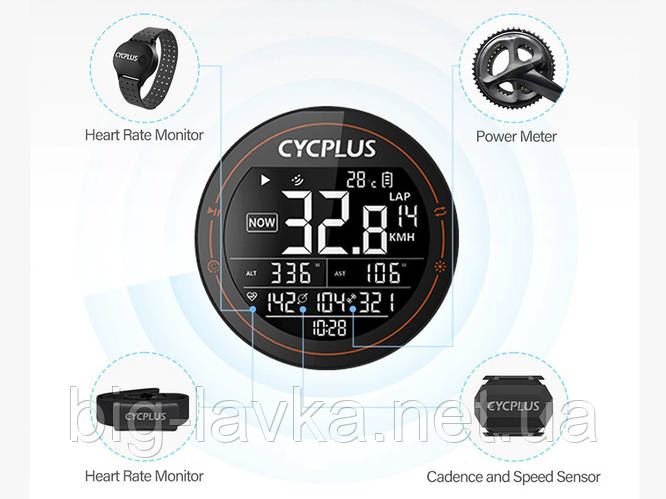 Купити Велокомп'ютер Cycplus М2 GPS Bluetooth Чорный, ціна 3453.60 ...