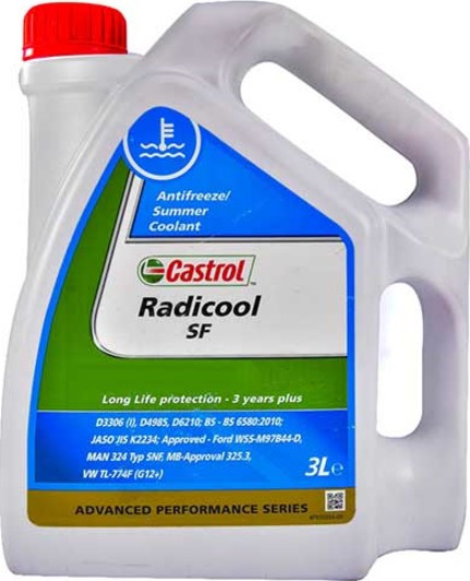 Castrol Radicool SF G12+ рожевий, 3 л (RBRADSF4X3L) антифриз концентрат, фото 1