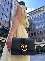 Женская сумка из эко-кожи Pinko Lady black Пинко молодежная, брендовая сумка маленькая через плечо