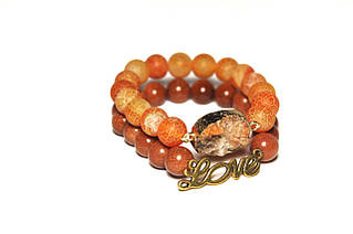 Жіночий браслет набір N10 Агат «Вени Дракона», Авантюрин і Друза Агата (955010)