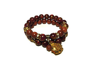 Жіночий браслет набір N15 Агат «Мозаїка» й Авантюрин (955015)