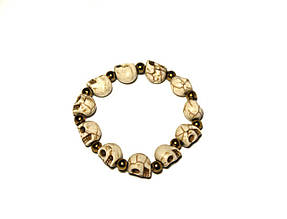 Жіночий браслет N26 Говіт Череп Білий (955026)