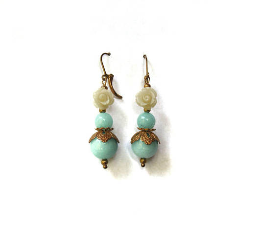 Сережки N1 Біла Троянда (956001), фото 1