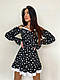 Жіноча ніжна коротка сукня з довгим рукавом у квітковий принт, фото 6
