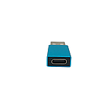 Перехідник USB 3.0 TU001 / USB - Type-C / Металевий / Блакитний, фото 3