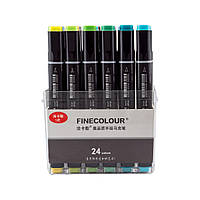 Набор маркеров FINECOLOUR Brush, 24 цвета
