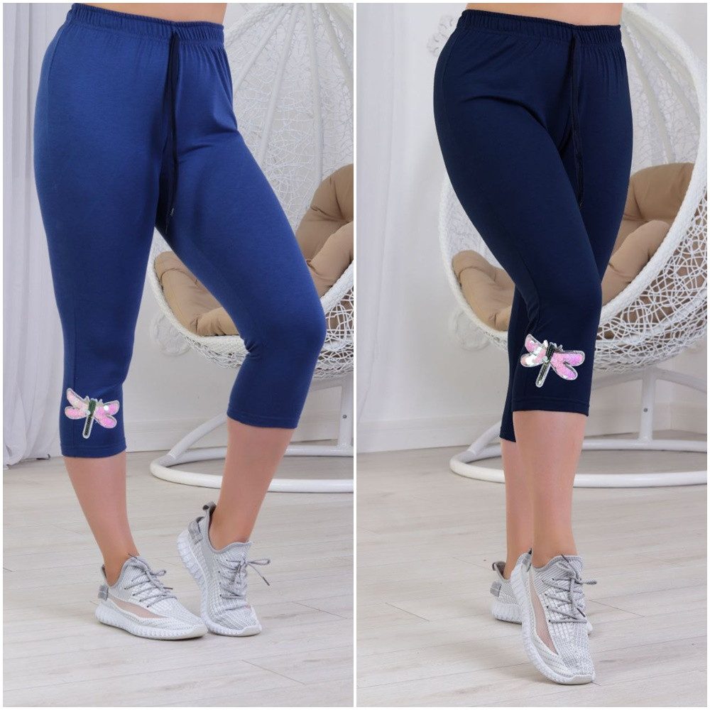 Жіночі бриджі коттон + віскоза батали