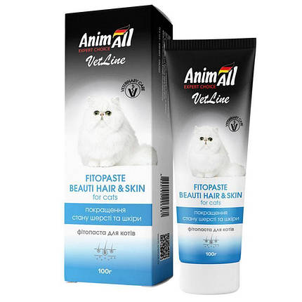 AnimAll VetLine фітопаста для покращення якості хутра для котів, фото 1