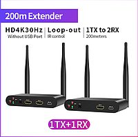 Беспроводный видео аудио передатчик Unnlink Wireless HDMI Extender 4K 1080P 200m проектор телевизор 0688/0689