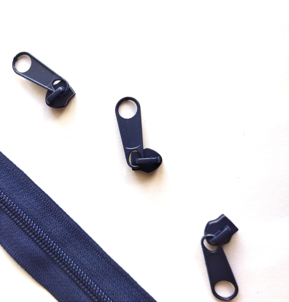 Бігунок для спіральної блискавки Т5 метал, №330 темно-синій, фото 1