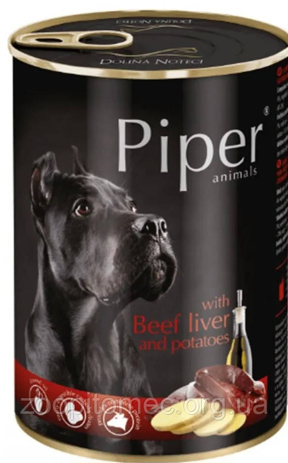 Консерва для собак DN PIPER ADULT (яловича печінка, картопля), 400 г, фото 1