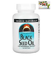 Масло черного тмина, Source Naturals, Масло семян черного тмина, 120 мягких таблеток