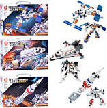 Конструктор Block FC103134 "Космічний транспорт 2в1 Ракета, супутник, шатл — робот" 3 різновиди 357+ деталей, фото 2